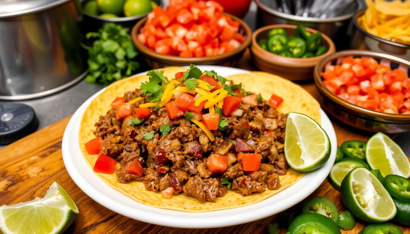 Delicious homemade taco meat ready for tacos or other dishes